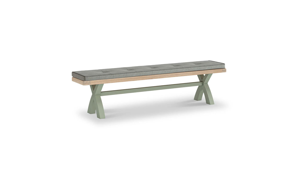 Clovelly Sage Cross Bench 200cm