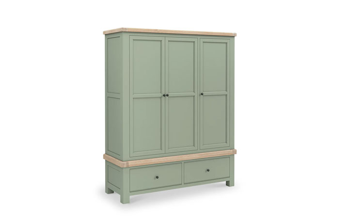 Clovelly Sage Painted Triple Wardrobe