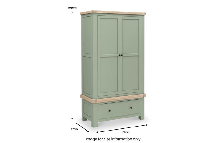 Clovelly Sage Painted Gents Wardrobe