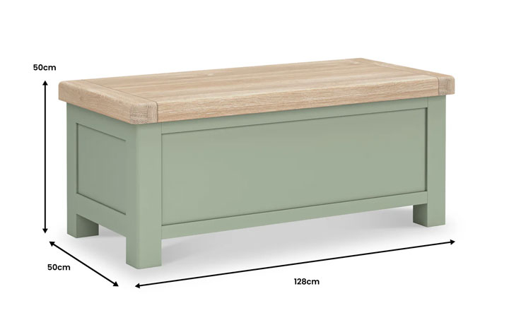 Clovelly Sage Painted Blanket Box