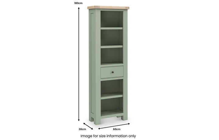 Clovelly Sage Slim Bookcase