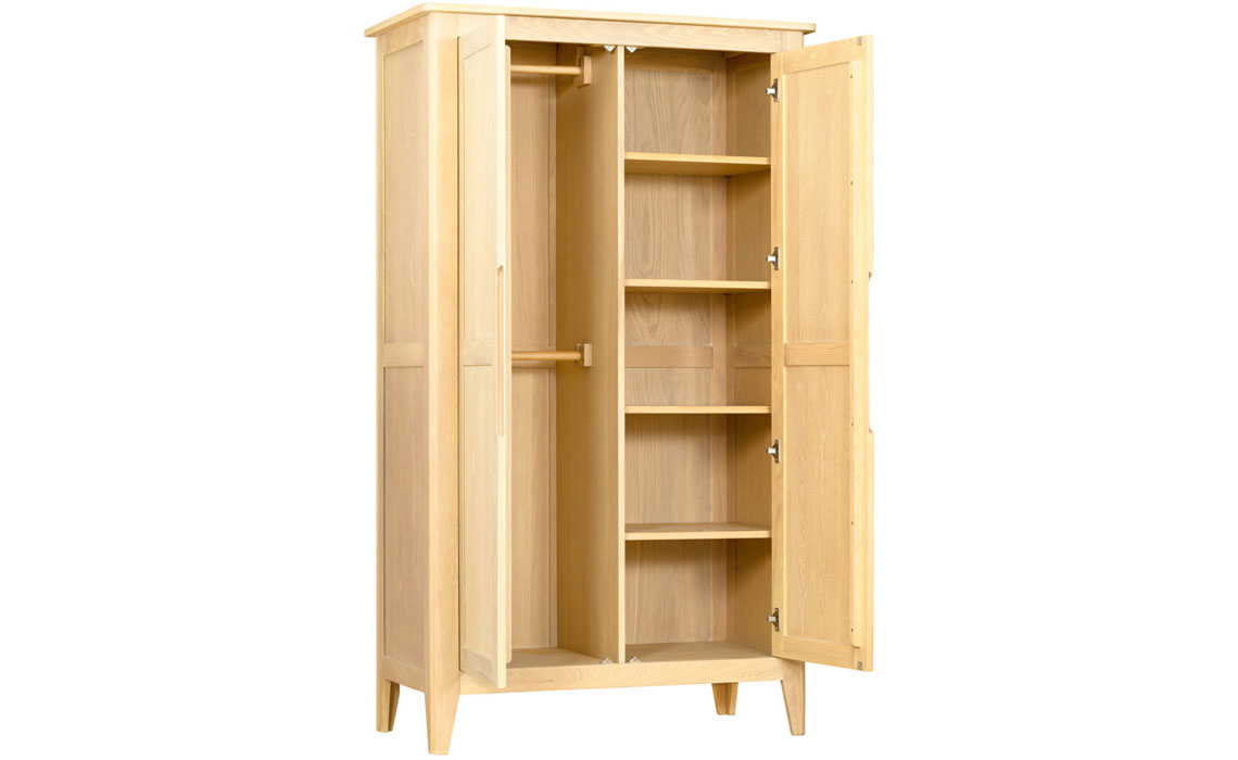 Birka Double Hanging Wardrobe with Shelving 