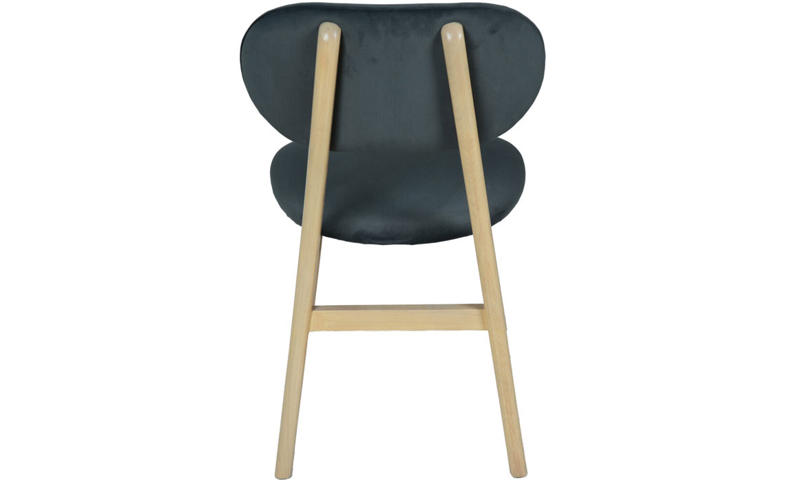 Birka Upholstered Dining Chair - Dark Grey Pad 