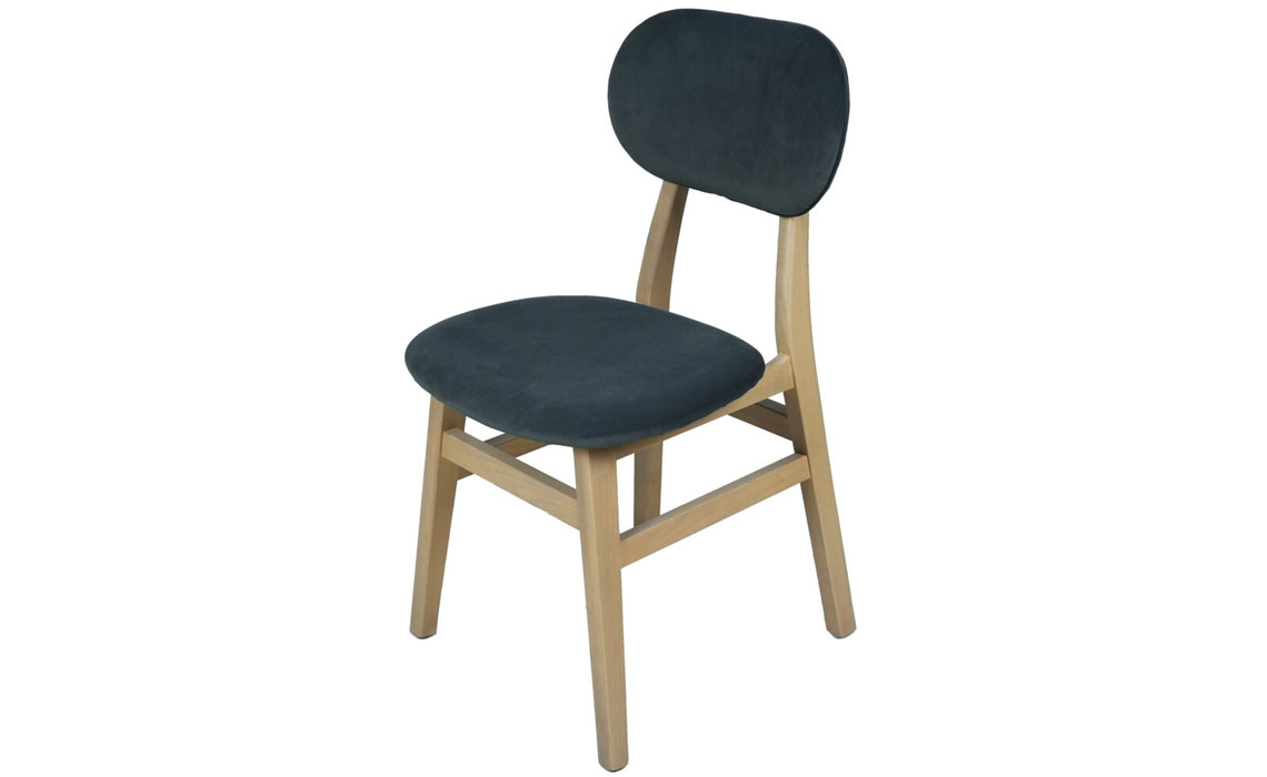 Birka Upholstered Dining Chair - Dark Grey Pad 