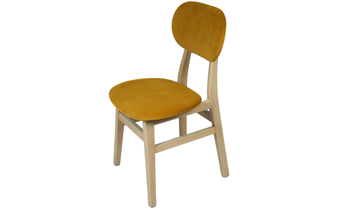 Birka Upholstered Dining Chair - Mustard Pad 