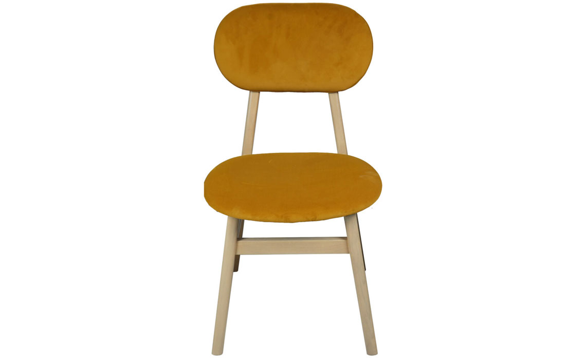 Birka Upholstered Dining Chair - Mustard Pad 