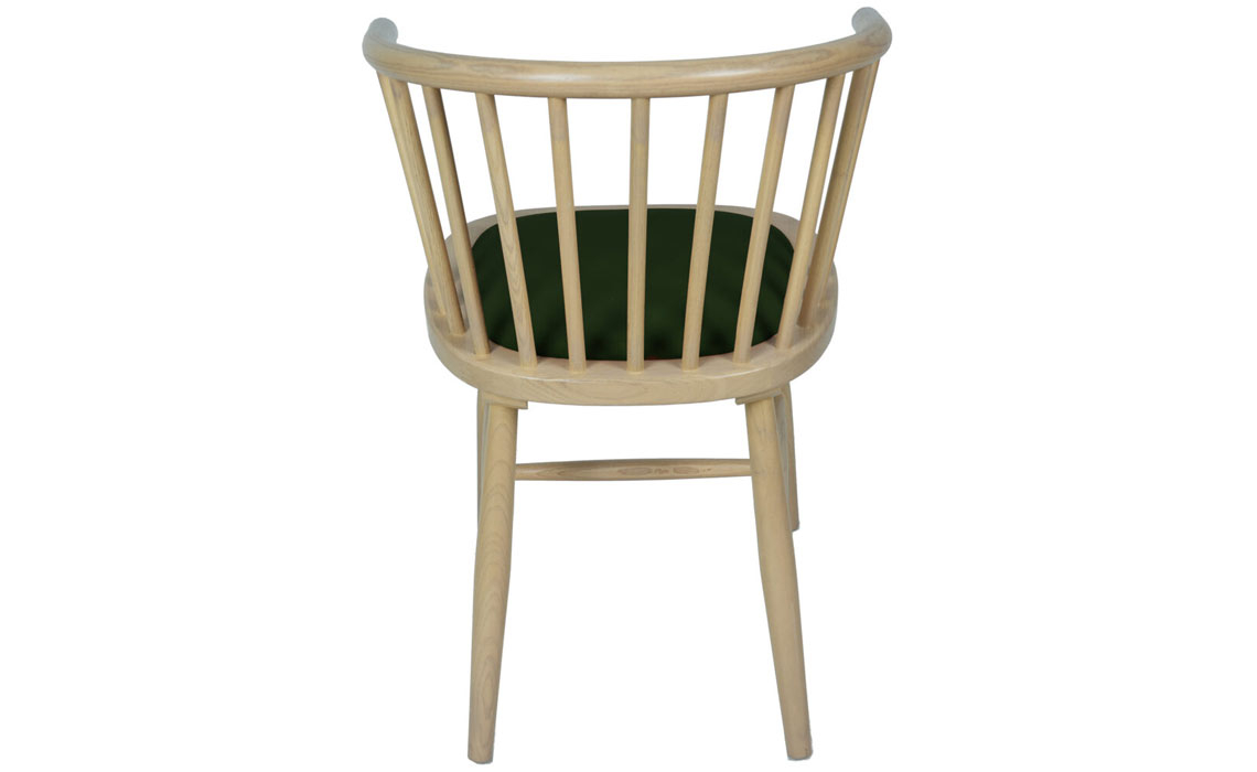 Birka Upholstered Dining Carver Chair - Green Pad