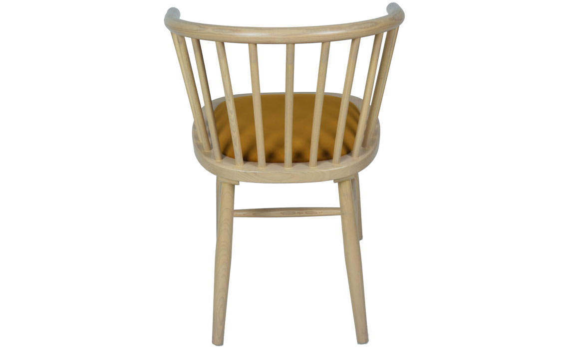 Birka Upholstered Dining Carver Chair - Mustard Pad	