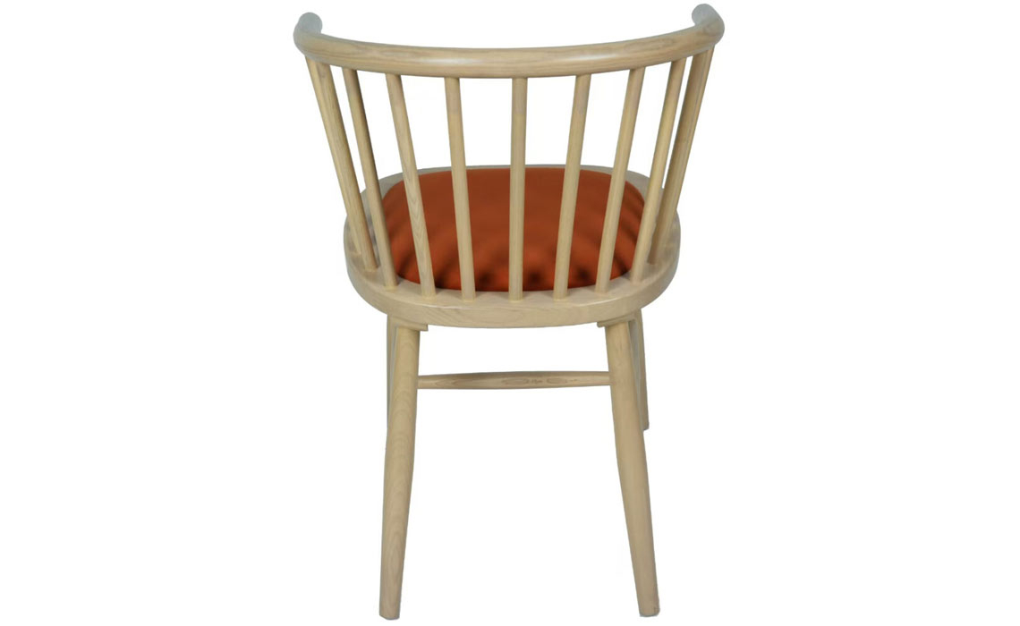 Birka Upholstered Dining Carver Chair - Rust Pad	