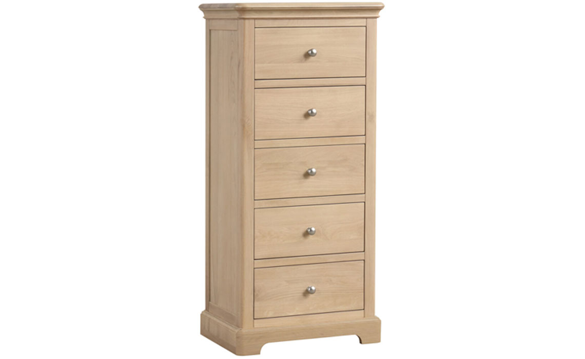 Melford Oak 5 Drawer Wellington Chest