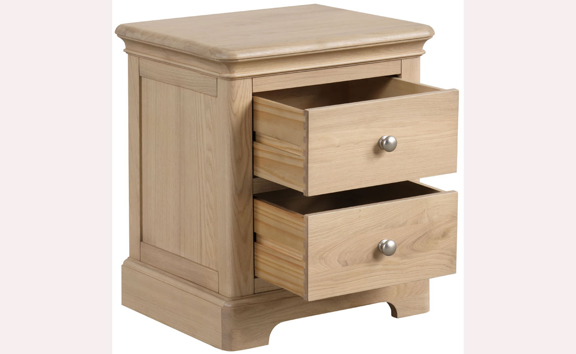 Melford Oak 2 Drawer Bedside