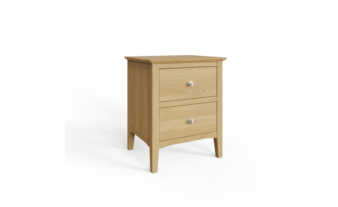 Riva Oak 2 Drawer Bedside