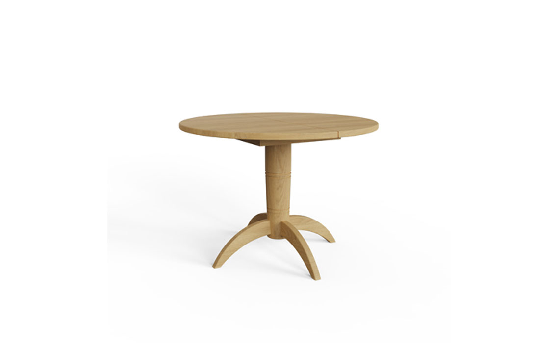 Valletta Oak Round Extending Pedestal Table