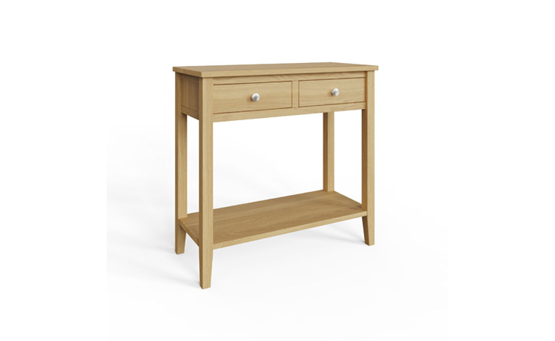 Valletta Oak 2 Drawer Console Table