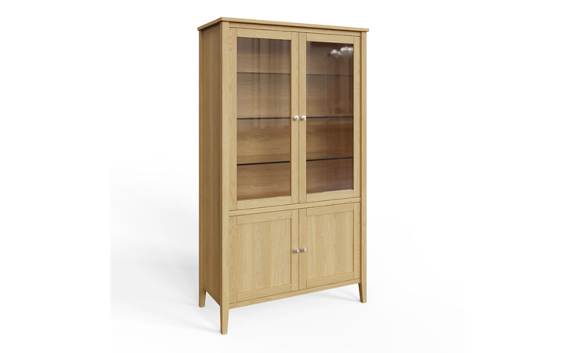 Valletta Oak Display Cabinet