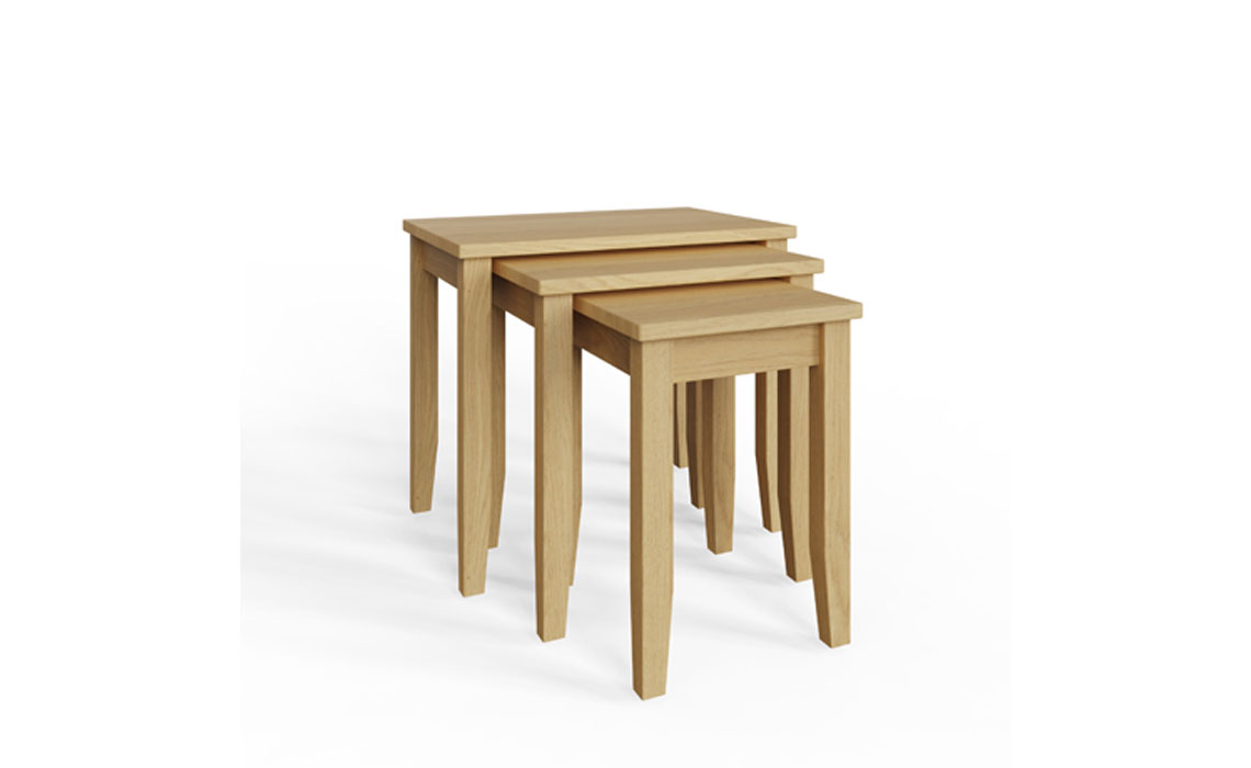 Valletta Oak Nest of 3 Tables