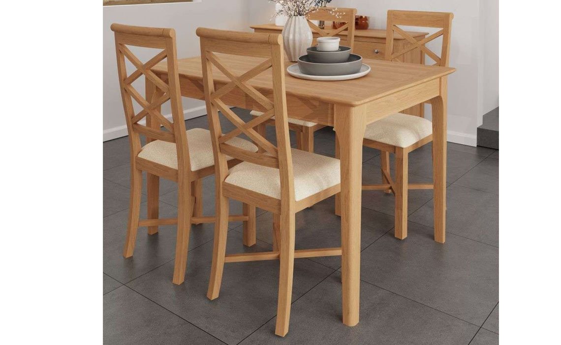 Odense Oak 120-160cm Butterfly Extending Table & 4 Chairs