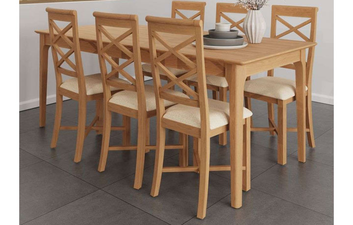 Odense Oak 160-210cm Butterfly Extending Table & 6 Chairs