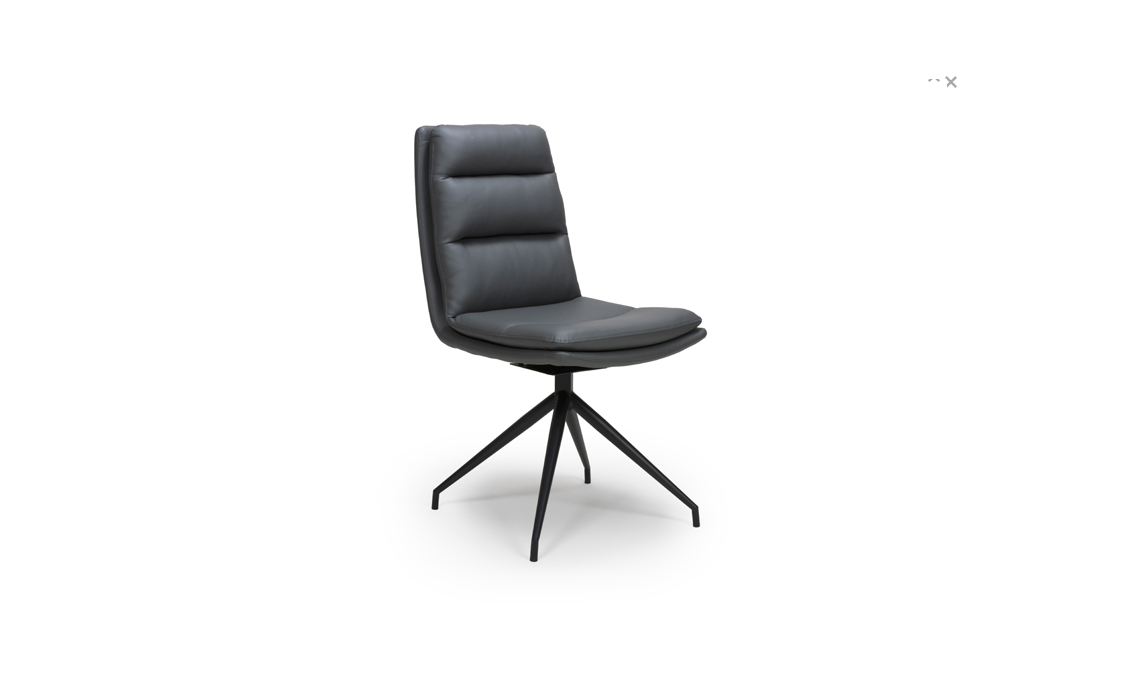 Nobo Grey Swivel Dining Chair With Black Powder Coated Legs