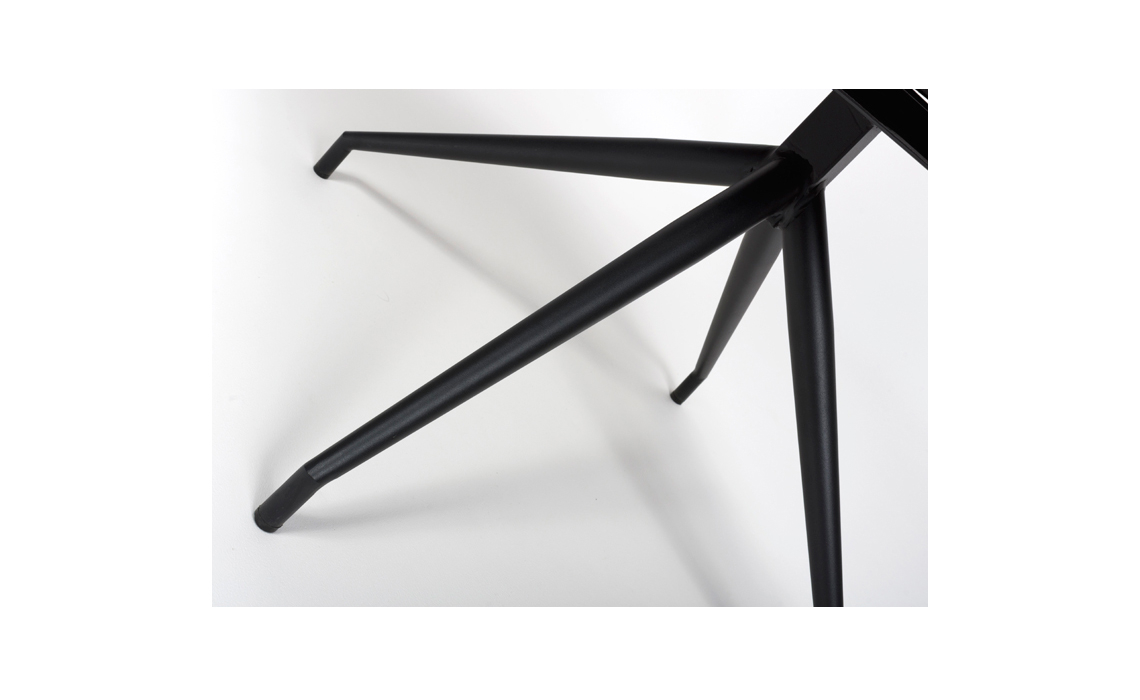 Nobo Grey Swivel Dining Chair With Black Powder Coated Legs