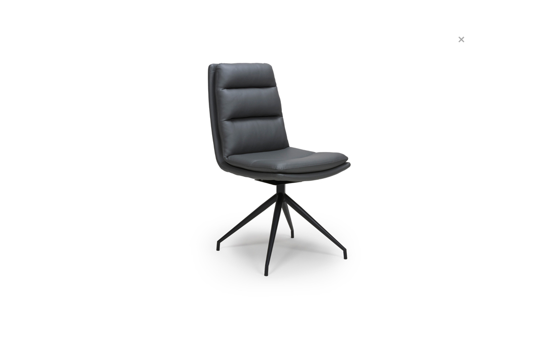 Nobo Grey Swivel Dining Chair With Black Powder Coated Legs