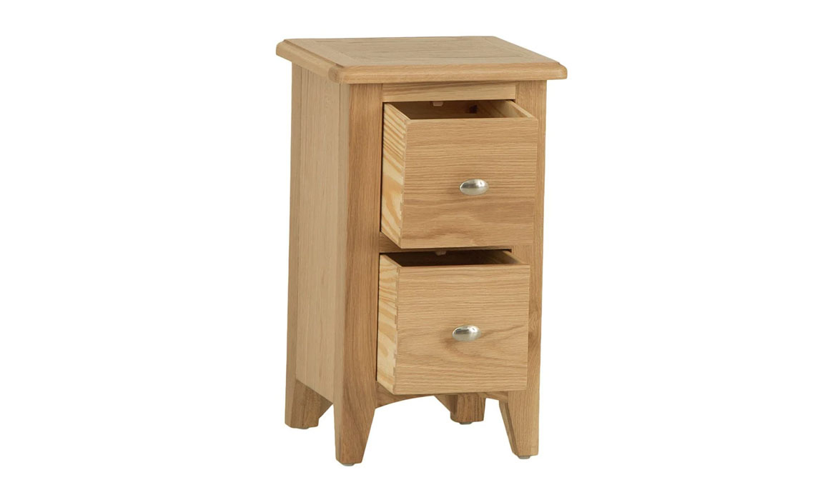 Columbus Oak Small 2 Drawer Bedside 