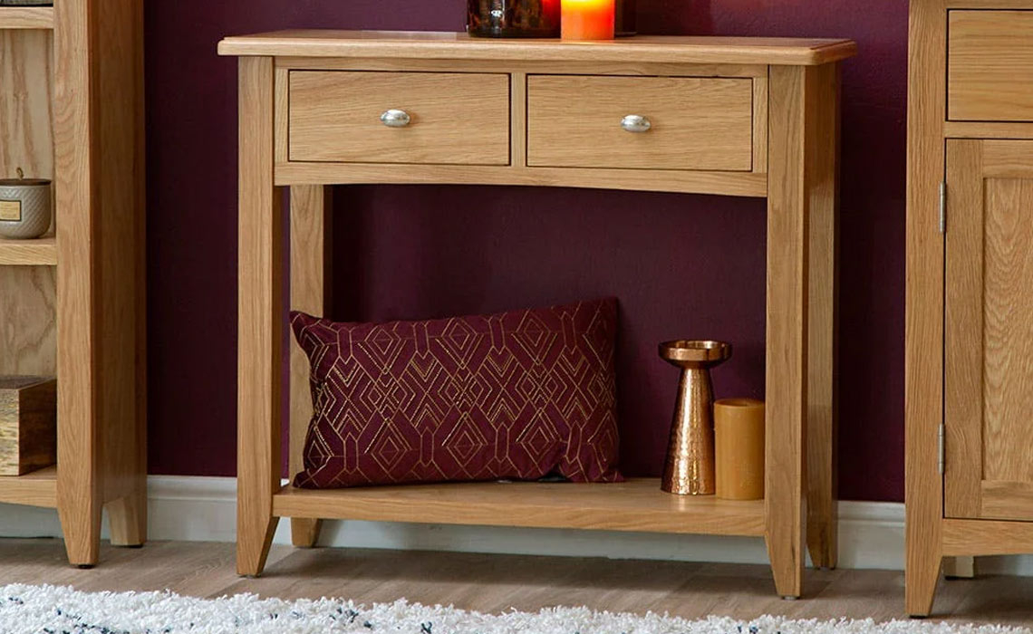 Columbus Oak Console Table