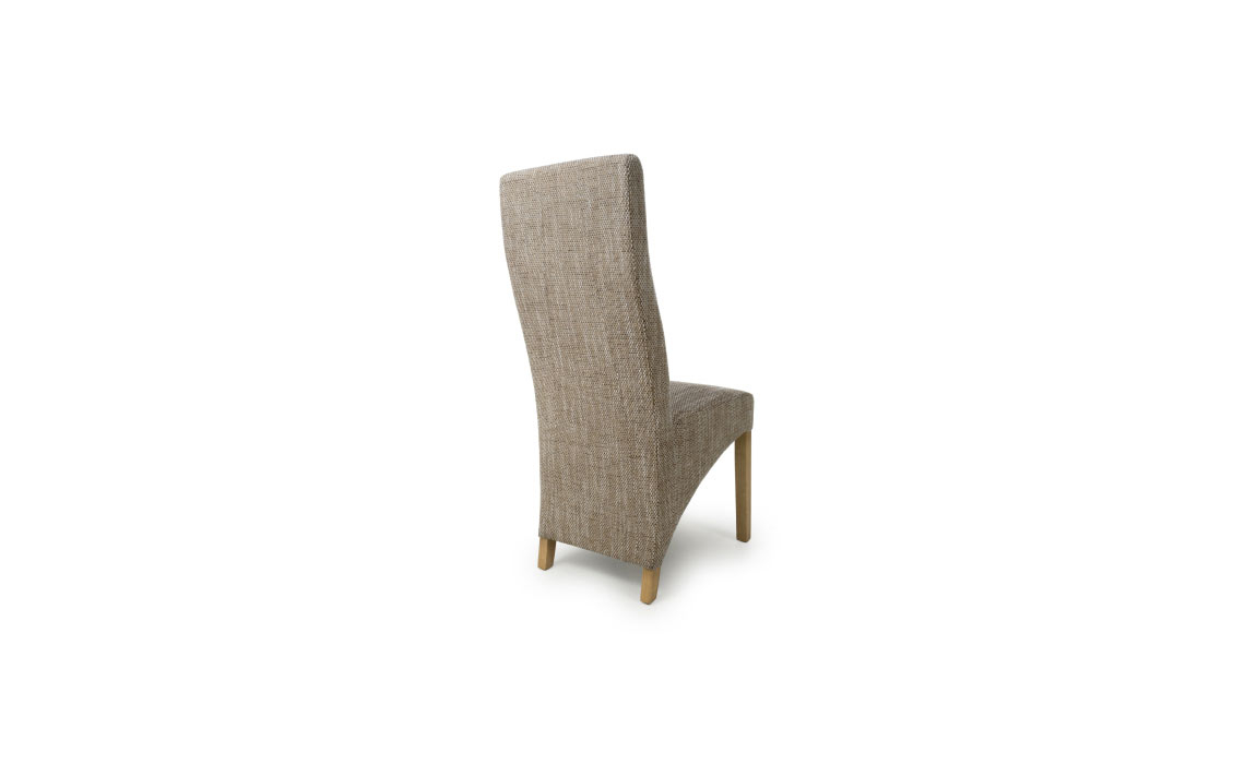 Baxter Wave Back Tweed Oatmeal Dining Chair