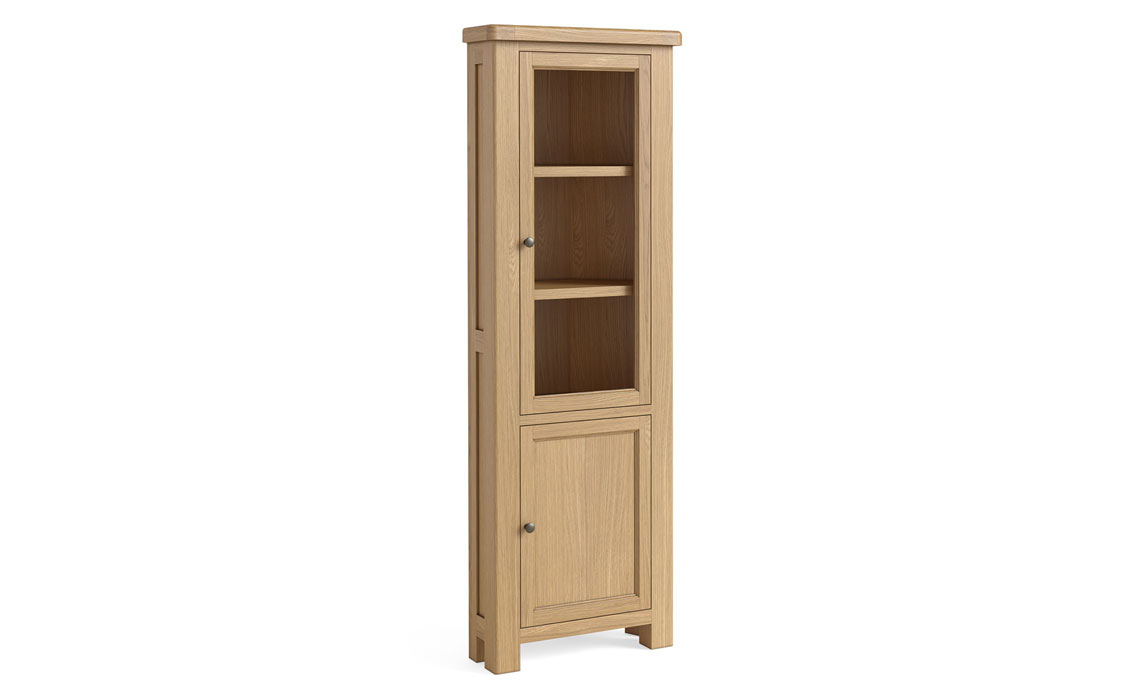 Kensington Oak Corner Display Cabinet