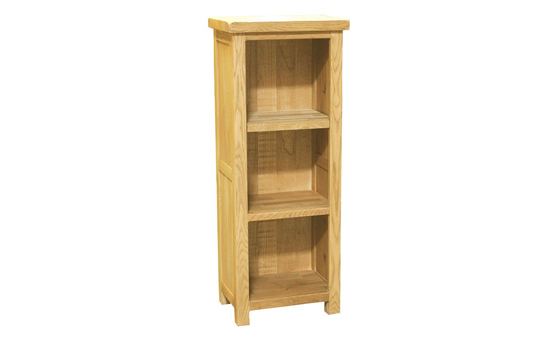 Norfolk Rustic Solid Oak Medium CD/DVD/Bookcase 