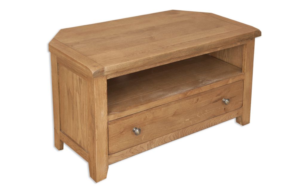 Windsor Rustic Oak Corner TV Cabinet