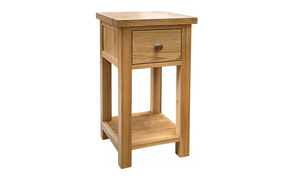 Suffolk Solid Oak 1 Drawer Lamp Table