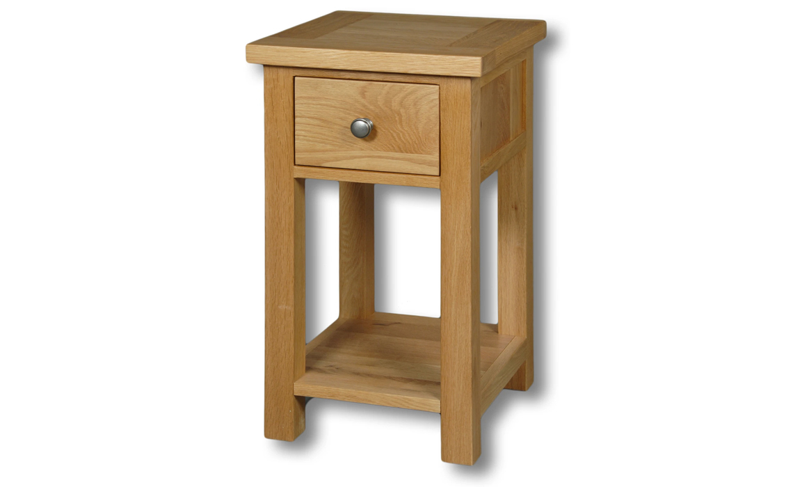 Suffolk Solid Oak 1 Drawer Lamp Table