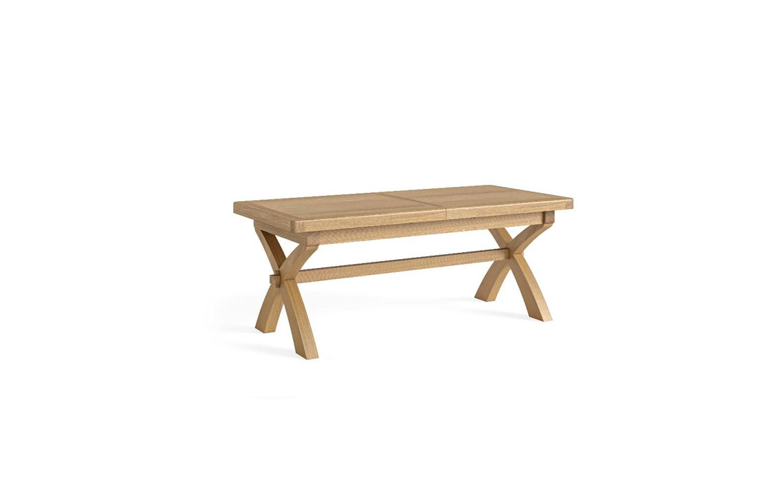 Kensington Oak Cross Leg Extending 200-245cm Dining Table