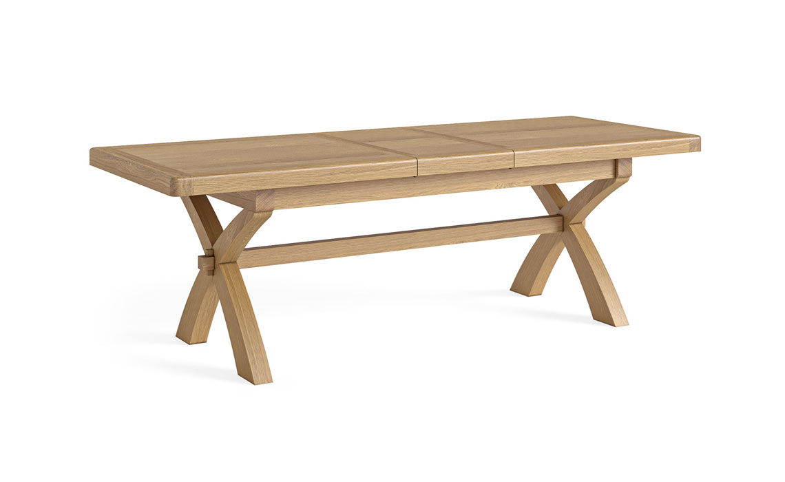 Kensington Oak Cross Leg Extending 200-245cm Dining Table