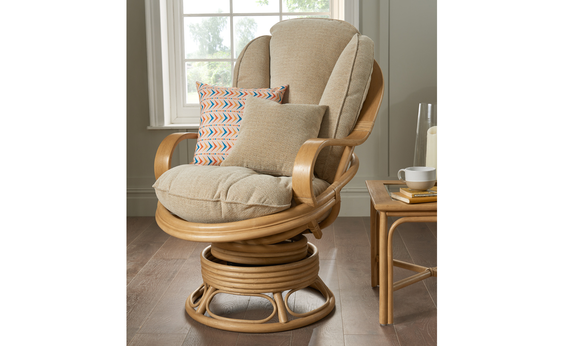 Heathfield Swivel Rocking Chair in Natural Wash