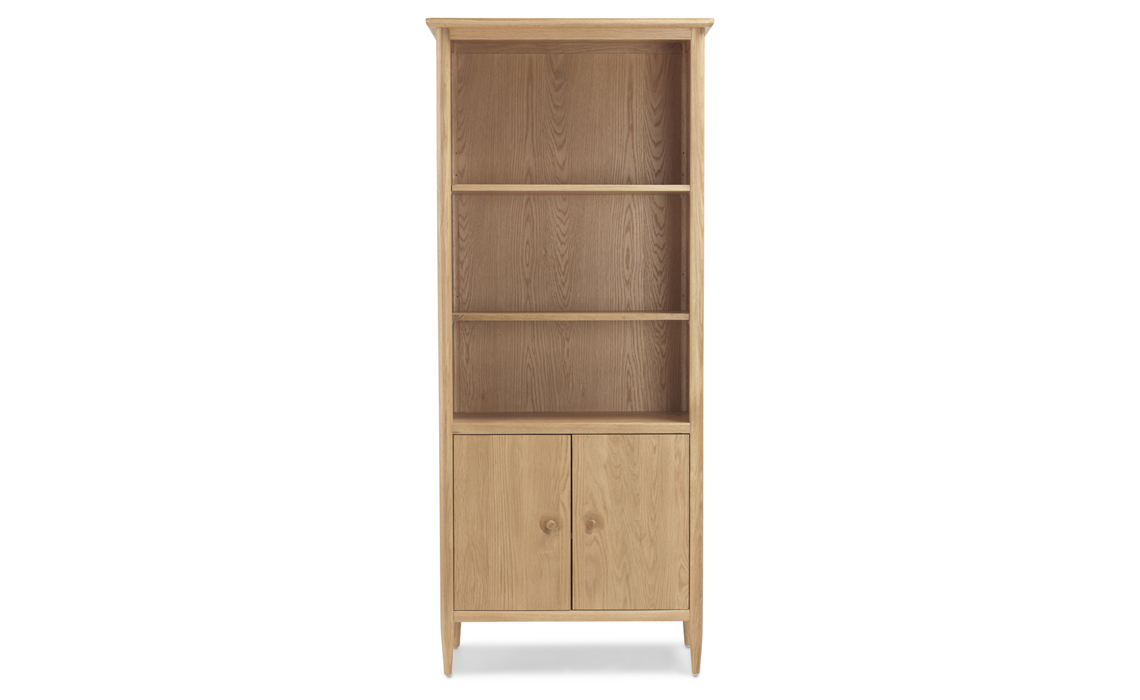 Nordic Oak Large Bookcase With Doors