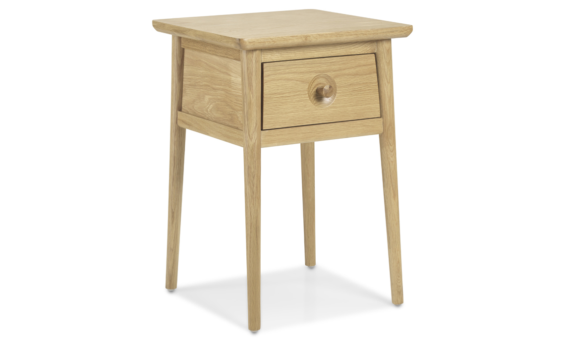 Nordic Oak Lamp Table with Drawer
