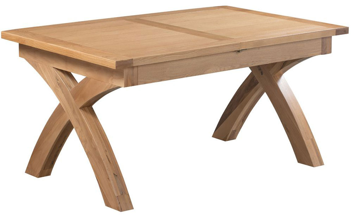 Lavenham Oak 152-185 -218cm Cross Leg Extending Table