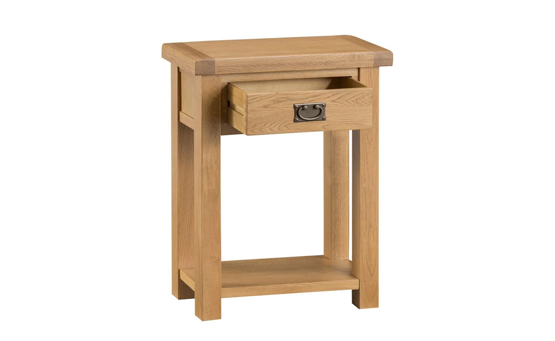 Burford Rustic Oak Telephone Table