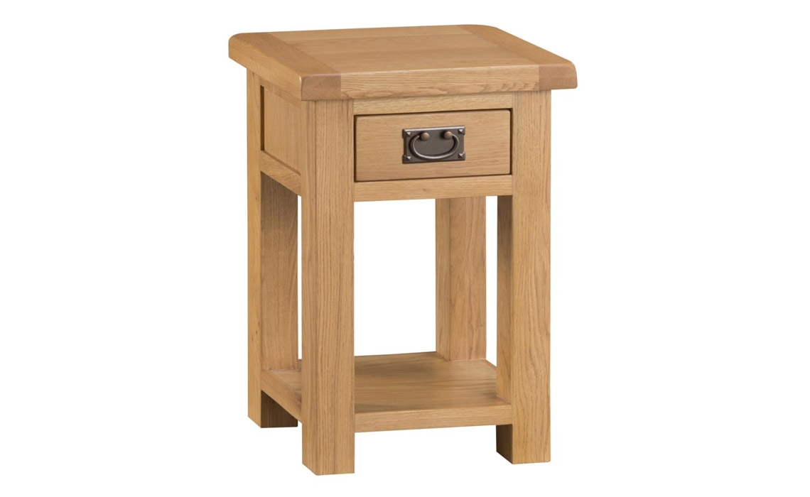 Burford Rustic Oak Side Table