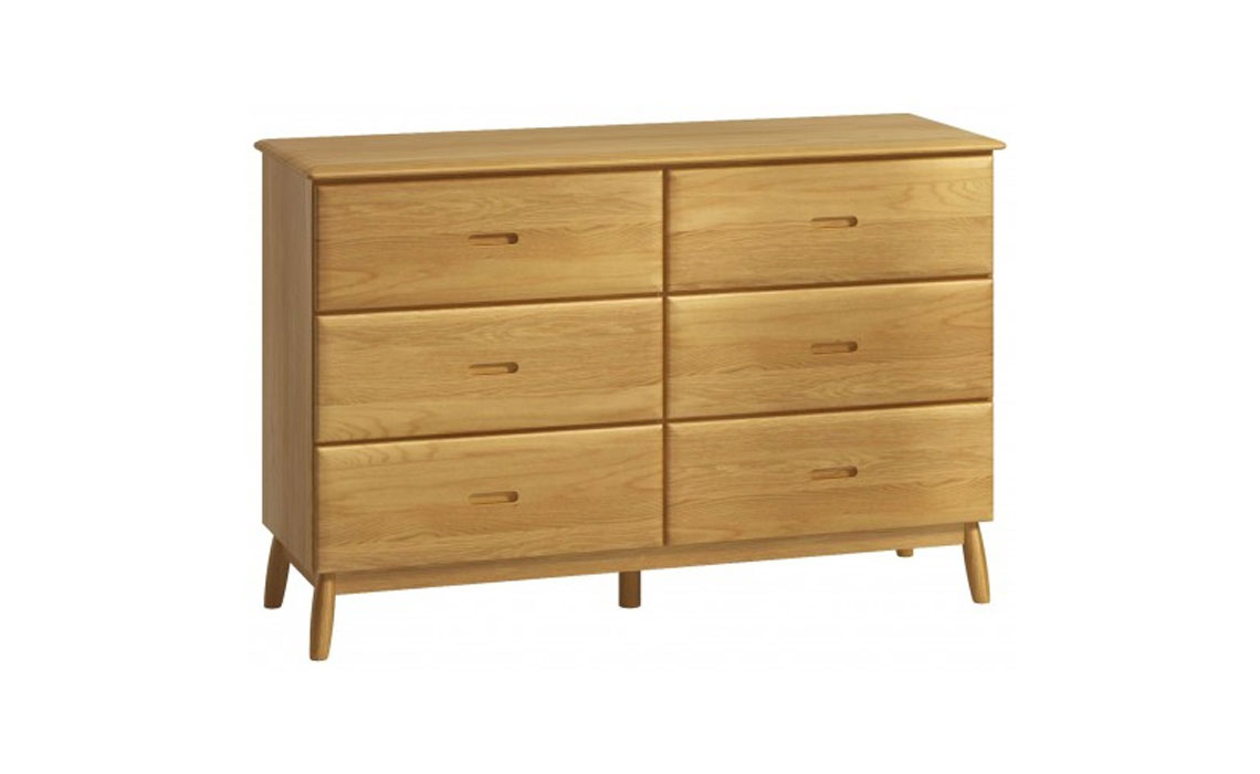 Origin Oak 6 Drawer Wide Chest