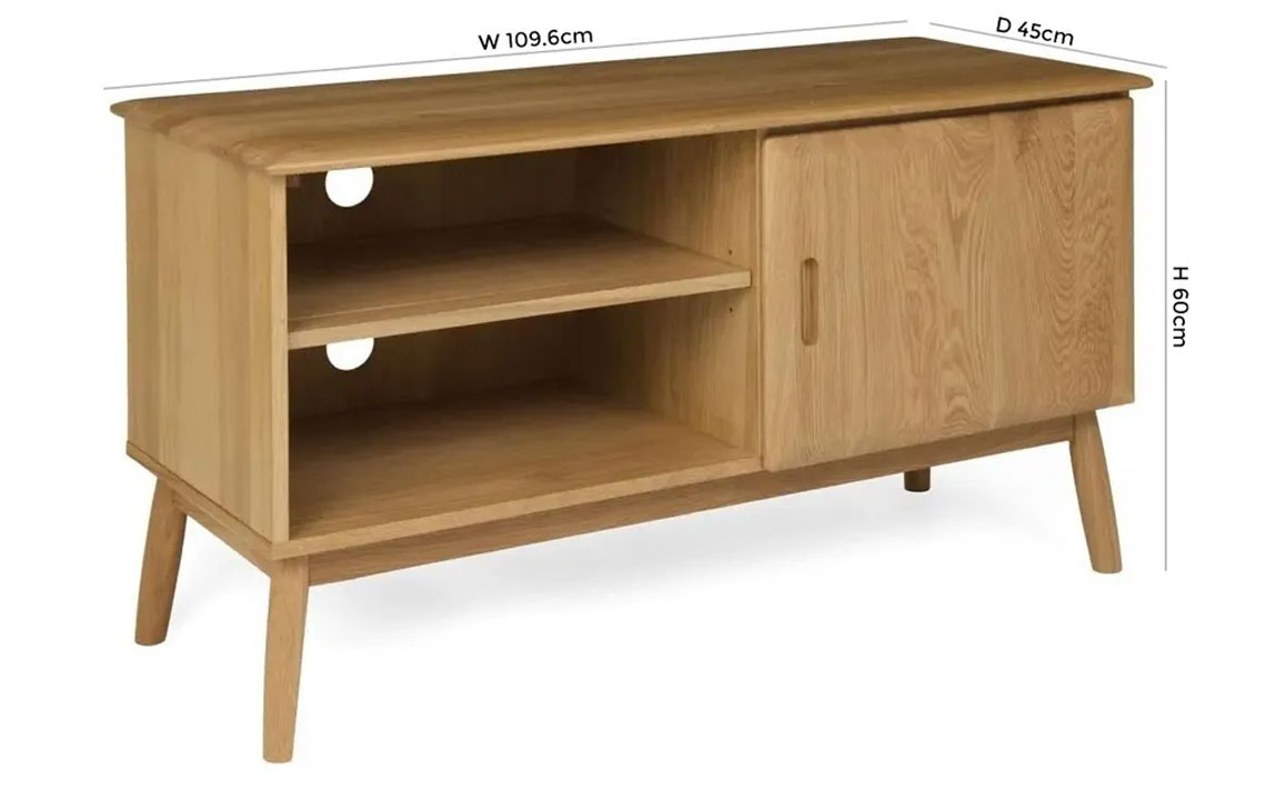 Origin Oak 1 Door TV Cabinet