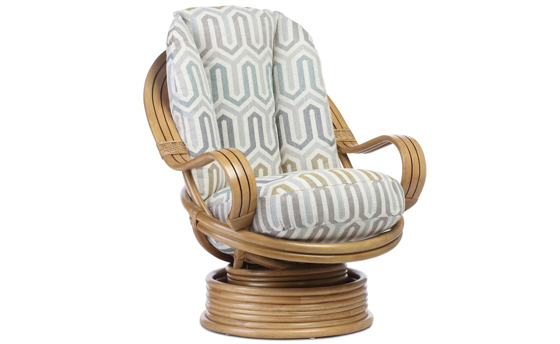 Maria Swivel Rocking Chair in Light Oak