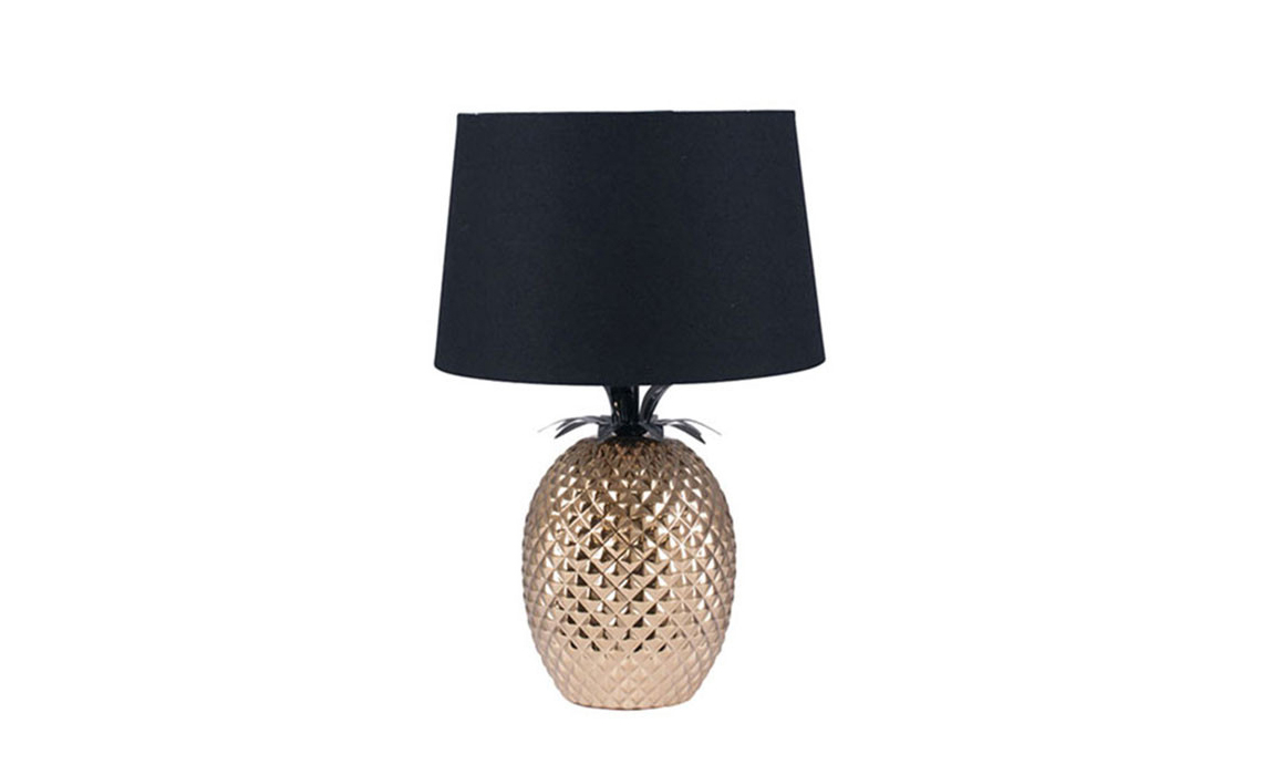 PLL197 Donatella Gold Ceramic Pineapple Table Lamp