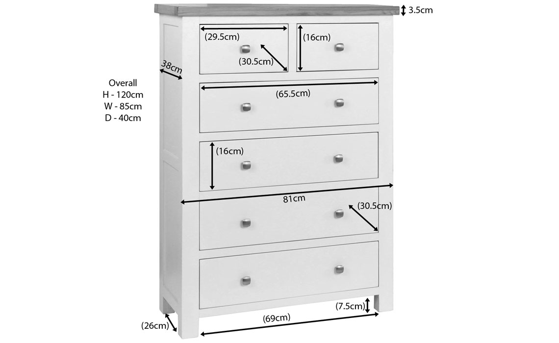 Lavenham Painted 2 Over 4 Chest