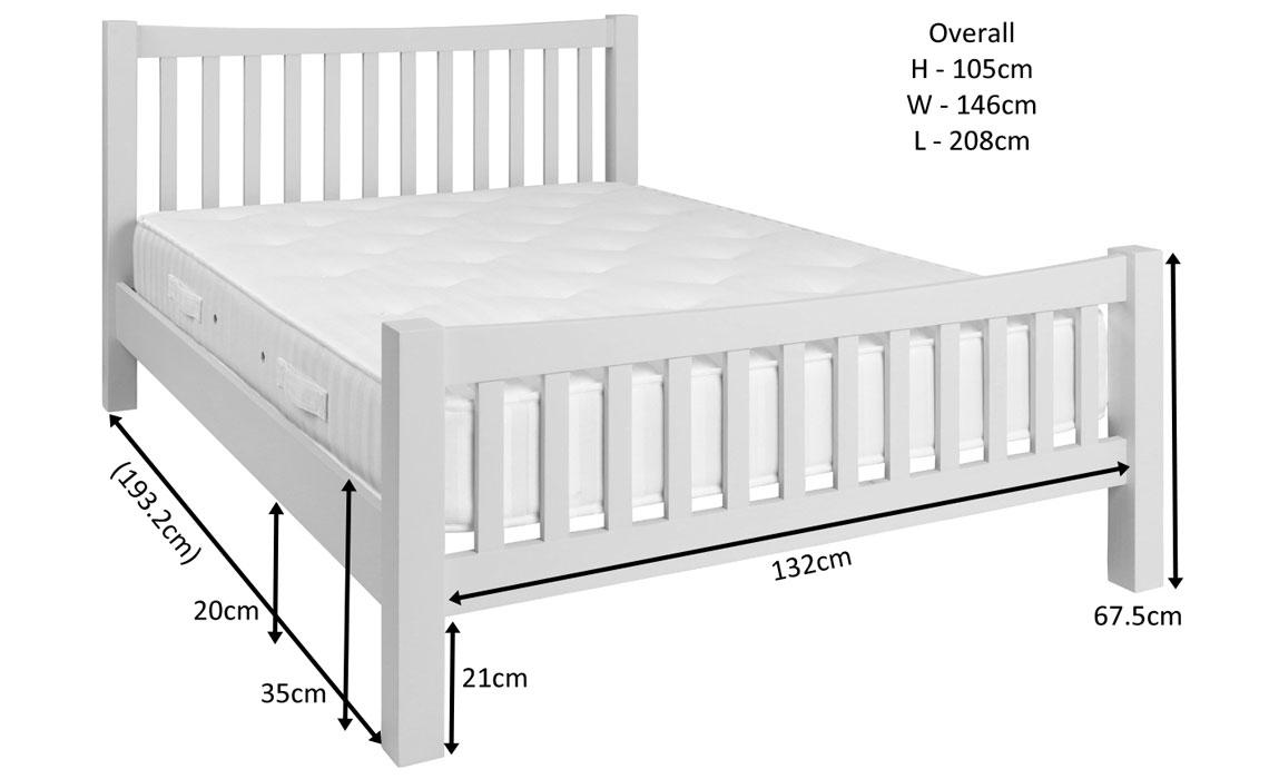 Lavenham Painted 4ft6 Double Bed Frame