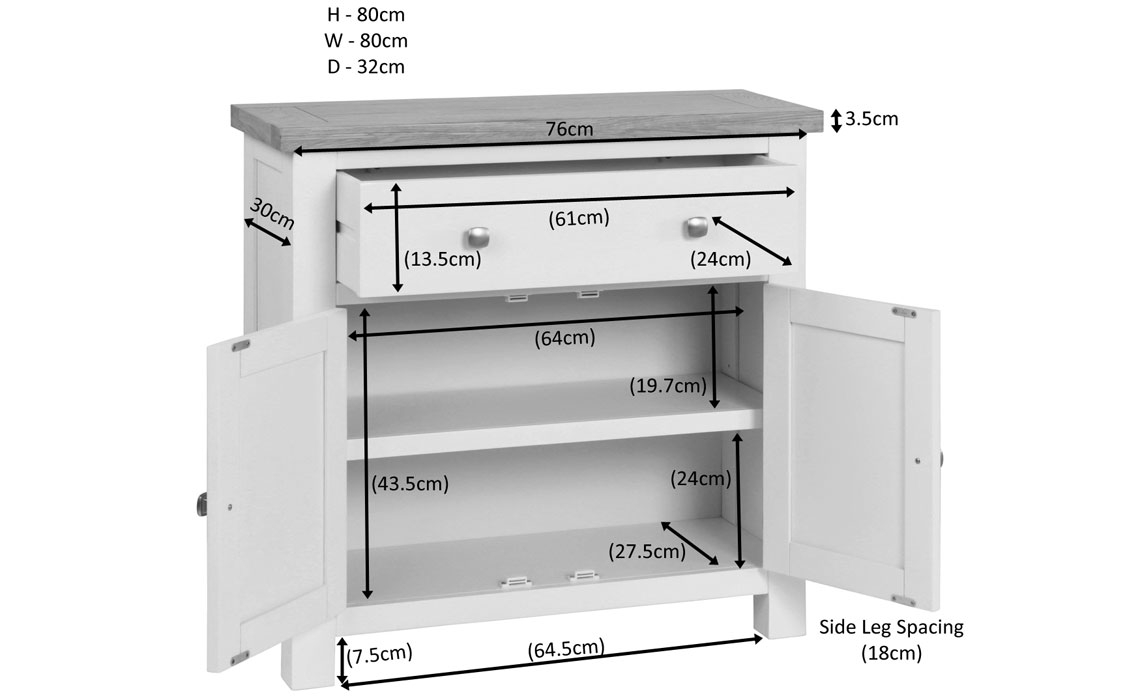 Lavenham Painted Compact Sideboard