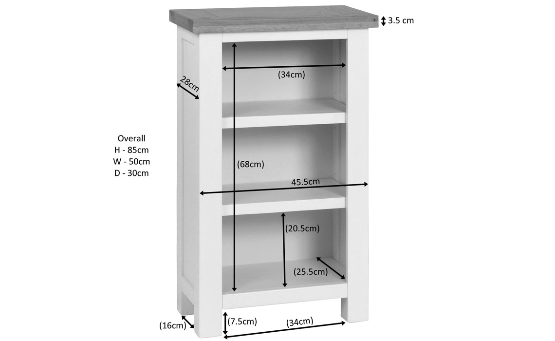 Lavenham Painted Small Bookcase