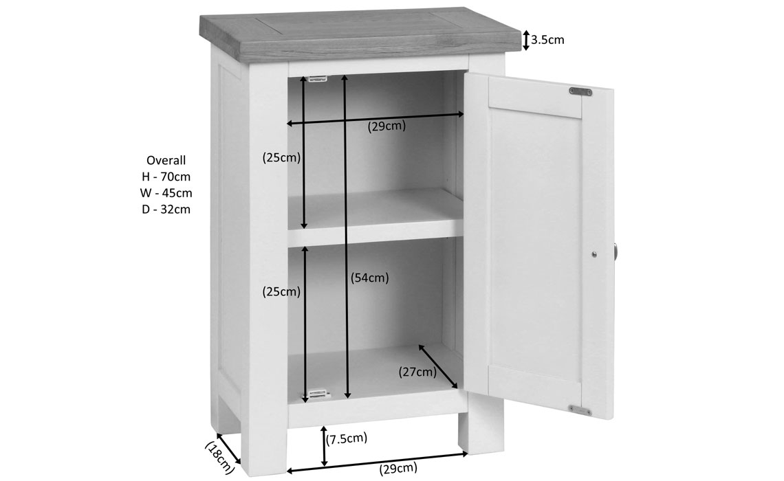 Lavenham Painted 1 Door Cabinet